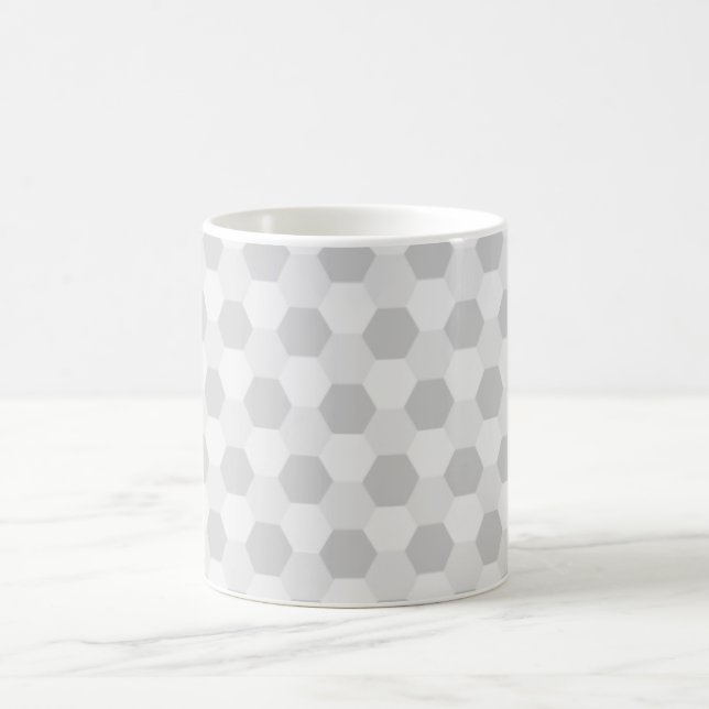 Personlig Grått hexagons bakgrund Kaffemugg (Center)