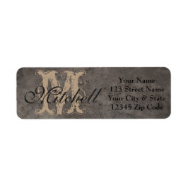 Personlig Grått-läderReturetiketter Returadress Etikett