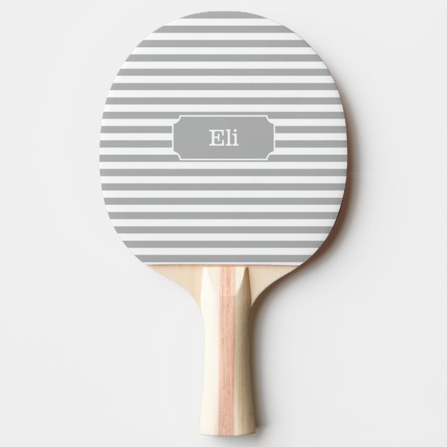 Personlig Grått Rand Ping Pong Paddle Pingisracket (Framsidan)