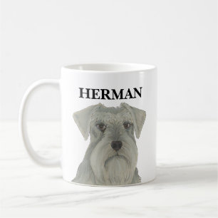 Personlig Grått Silver Schnauzer Kaffemugg