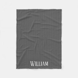 Personlig grått streck fleecefilt