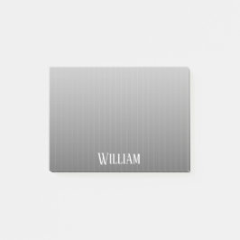 Personlig grått streck post-it block