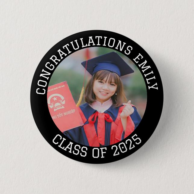 Personlig Grattis Namn Åldersklass Knapp (Framsida)