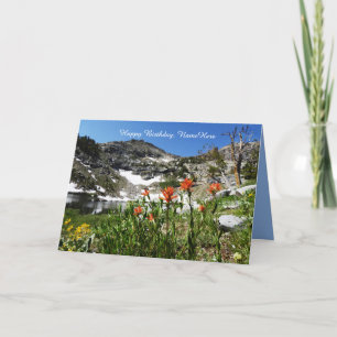 Personlig Grattis på födelsedagen, bergssnäckor Kort