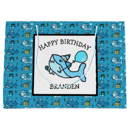 Personlig Grattis på födelsedagen Blue Baby Shark