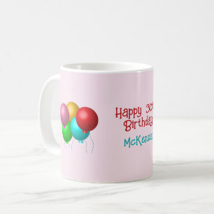 Personlig Grattis på födelsedagen Bubbar 30års föd Kaffemugg