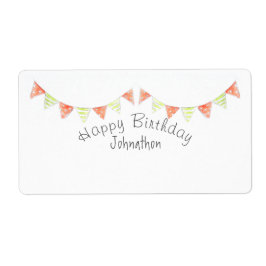 Personlig grattis på födelsedagen buntar presentet fraktsedel