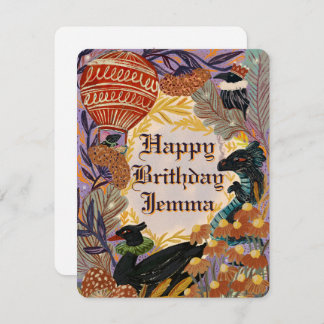 Personlig Grattis på födelsedagen Card Whimsical N Julkort