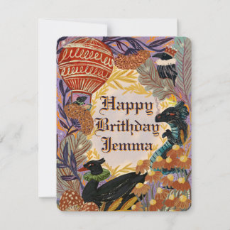 Personlig Grattis på födelsedagen Card Whimsical N Julkort