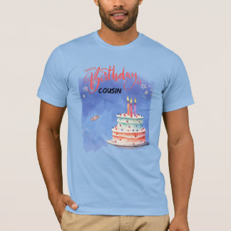 Personlig Grattis på födelsedagen Cousin T Shirt