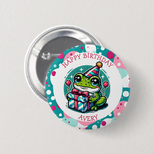 Personlig Grattis på födelsedagen Frog ThLED Knapp