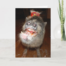 Personlig Grattis på födelsedagen Mini Gris Kort