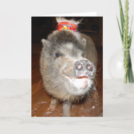 Personlig Grattis på födelsedagen Mini Gris Kort