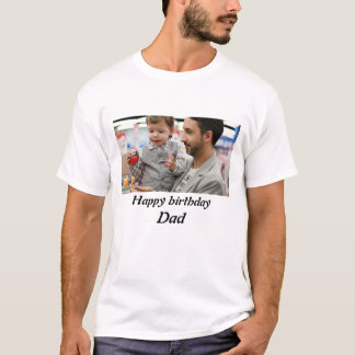 Personlig grattis på födelsedagen Pappa Photo T Shirt