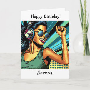 Personlig Grattis på födelsedagen Pop Art Music Kort
