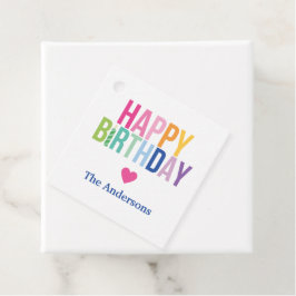 Personlig Grattis på födelsedagen Rainbow Gift-Mär Gåvor Etiketter