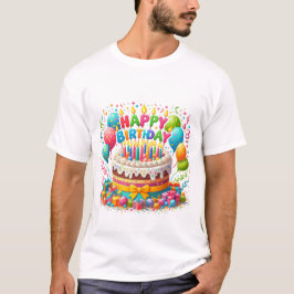 Personlig Grattis på födelsedagen T-Shirts från Za