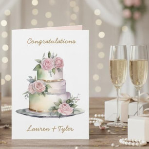 Personlig Grattiss Newlyweds Kort