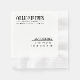 Personlig gratulations tidningsinbjudan 2026 pappersservett