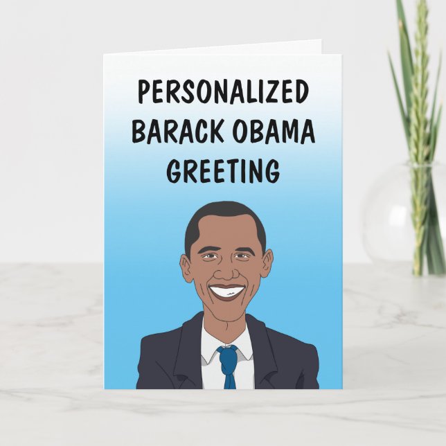 Personlig gratulationskort för Barack Obama Kort (Framsida)