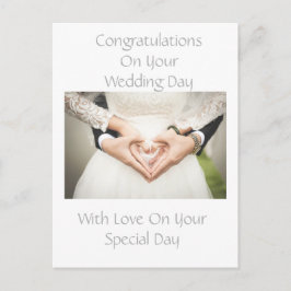 Personlig gratulationskort för bröllop vykort