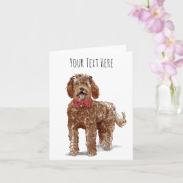 Personlig gratulationskort för Labradoodle Kort