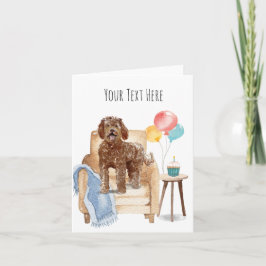 Personlig gratulationskort för Labradoodle Kort
