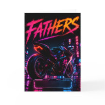 Personlig gratulationskort för motorcykelpappa