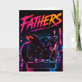 Personlig gratulationskort för motorcykelpappa kort