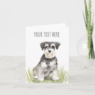 Personlig gratulationskort för Schnauzer Kort