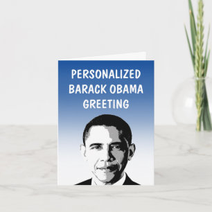 Personlig gratulationskort med Barack Obama Kort