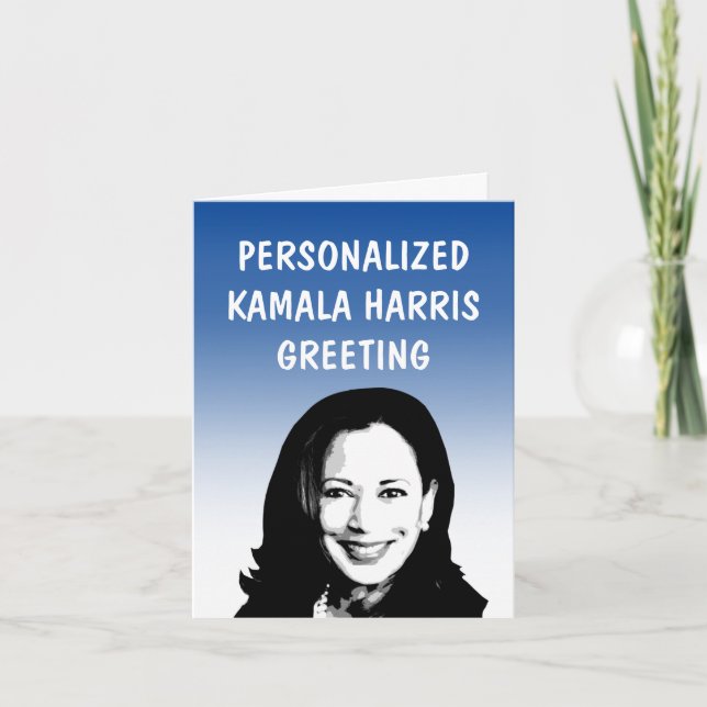 Personlig gratulationskort till Kamala Harris Kort (Framsida)