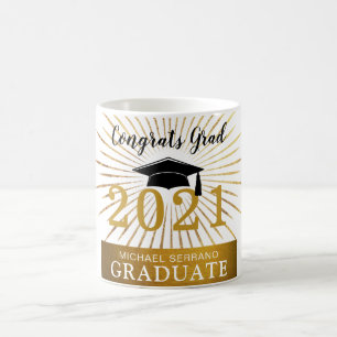 Personlig Gratulerar Grad-klass 2021 Kaffemugg