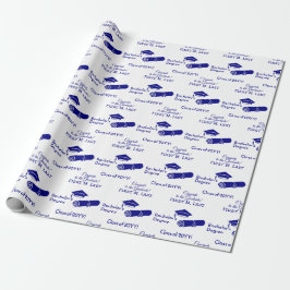 Personlig Gratulerar Studentmössa Diploma Blue Presentpapper