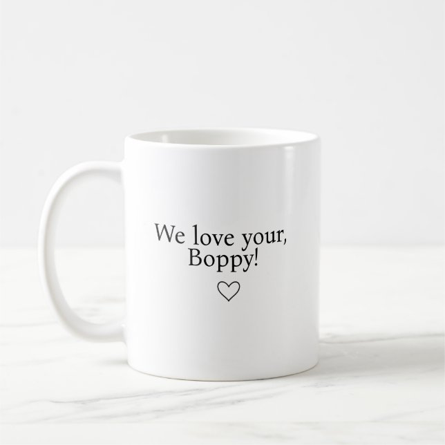 Personlig graverad keramikkopp med namn Datum,  Kaffemugg (Vänster)