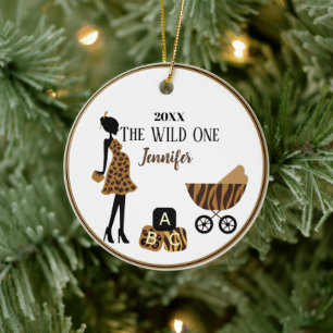 Personlig Gravid Mamma Ornament Jungle