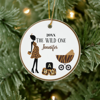 Personlig Gravid Mamma Ornament Jungle