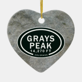 Personlig Grays toppar CO Mountain Heart Ornament