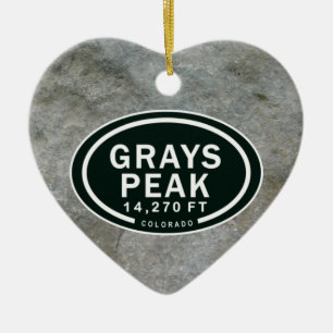 Personlig Grays toppar CO Mountain Heart Ornament