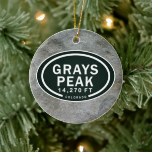 Personlig Grays - toppfärgad bergsberg Julgransprydnad Keramik