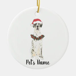Personlig Great dane (Harlequin) Julgransprydnad Keramik