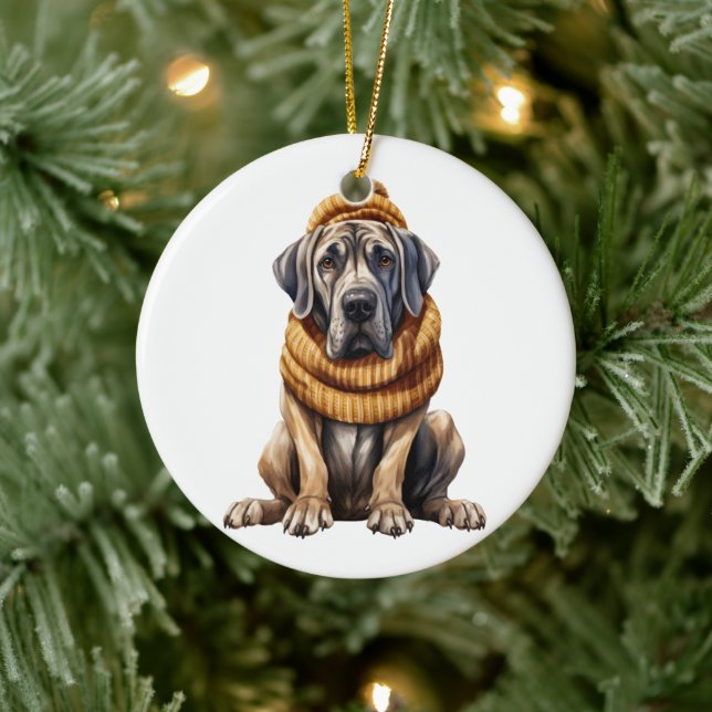 Personlig Great dane Hund Art Julgransprydnad Keramik (Träd)