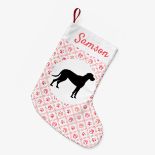 Personlig Great dane Red Tass Tile Mönster Liten Julstrumpa