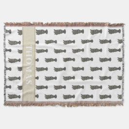 Personlig Great Dane (Svart) Filt