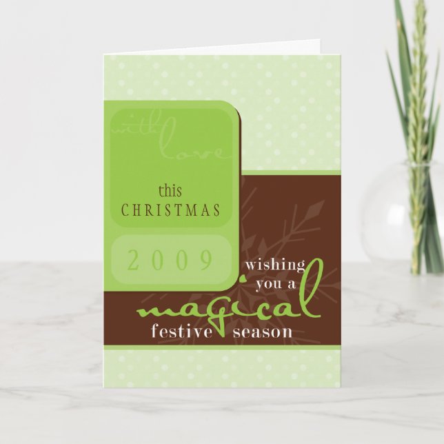 PERSONLIG GREETING CARD: Magic snowflake 2 Helgkort (Framsida)