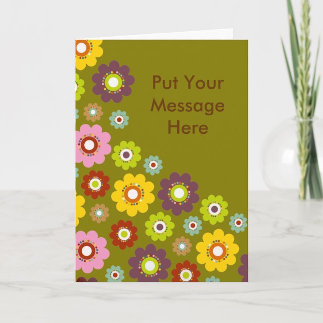 Personlig Greeting Cards - Flowers Kort (Framsida)