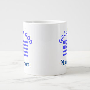 Personlig grekisk flagg Greeks gud Jumbo Mugg