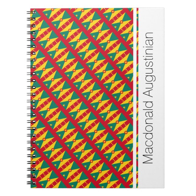 PERSONLIG GRENADA FLAGGA ANTECKNINGSBOK (Framsidan)