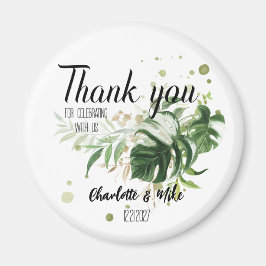 Personlig Grey Boho Wedding Favor Gifts Magnet