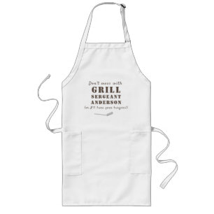 Personlig Grill sergeant Långt Förkläde